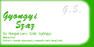 gyongyi szaz business card