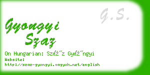 gyongyi szaz business card